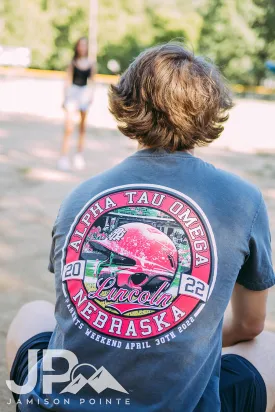 Alpha Tau Omega Parents Weekend Baseball Helmet Tee