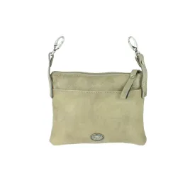 American West Womens Hitchin Post 8in Sand Leather Crossbody Bag