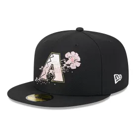 Arizona Diamondbacks Dotted Floral Black 59FIFTY Fitted Cap