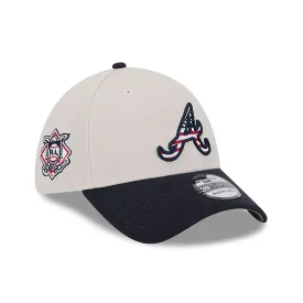 Atlanta Braves MLB 4th Of July Navy 39THIRTY Stretch Fit Cap