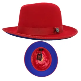 Australian Wool Hat - The Princeton Red/Cobalt - DNK Mobile