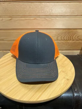 Authentic Head Shot by KC Caps - Snap Back - Orange Mesh / Grey Front