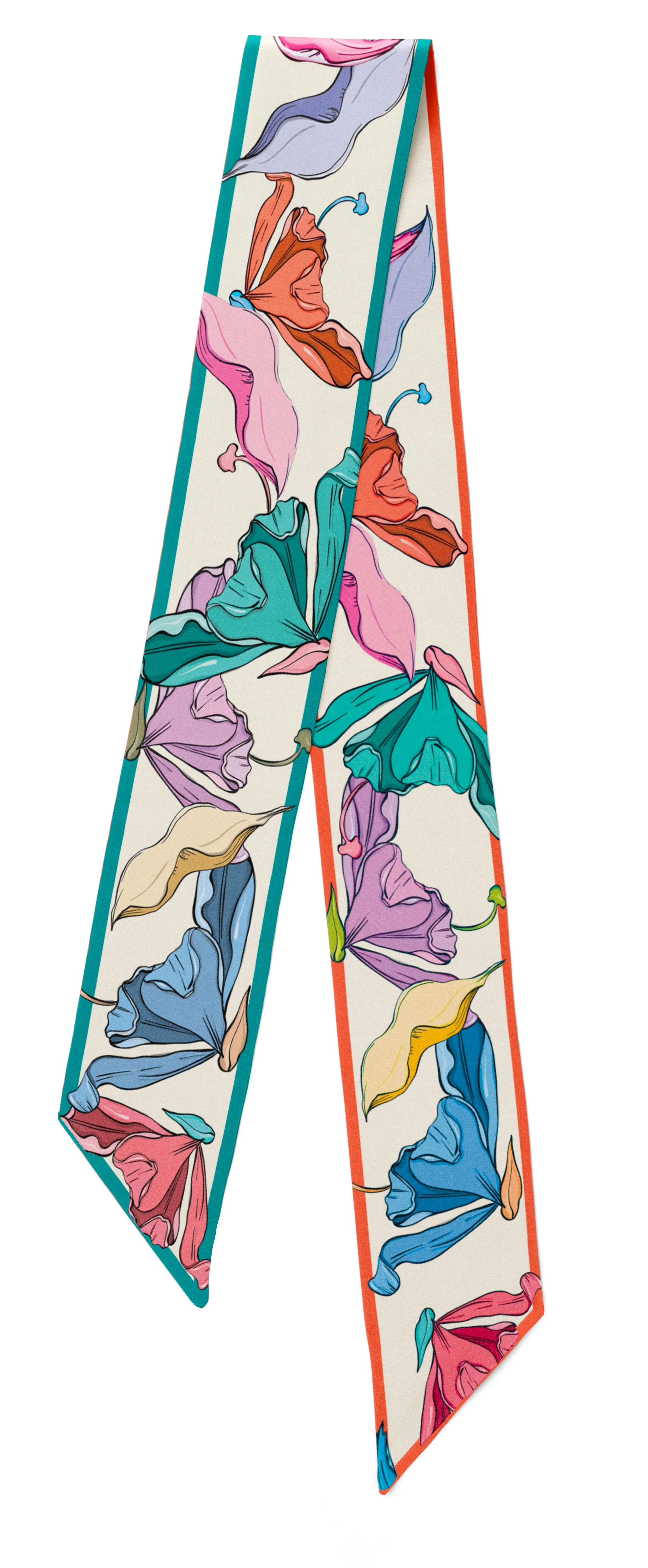 'Bloom Love' Dual Silk Twilly Scarf