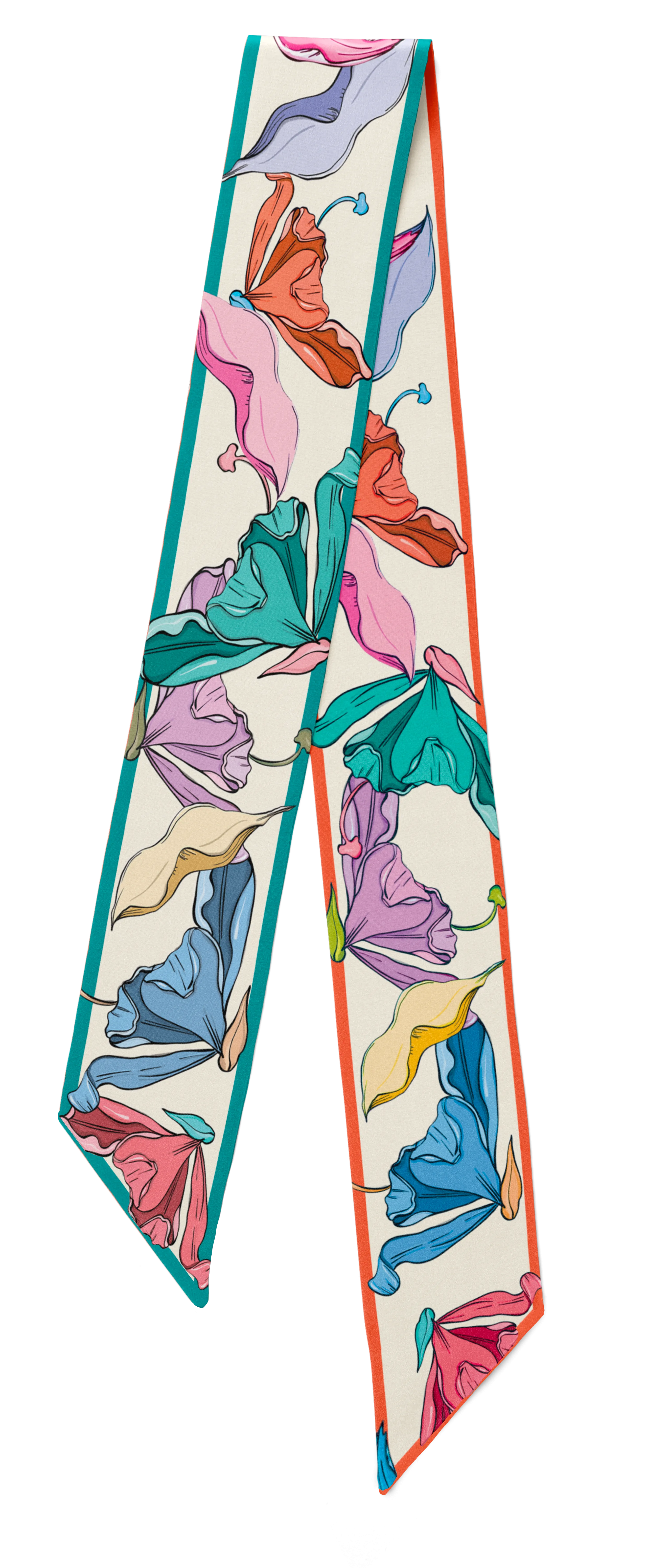 'Bloom Love' Dual Silk Twilly Scarf