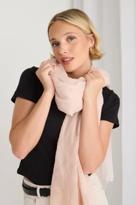 Blush Wool Blend Light Scarf