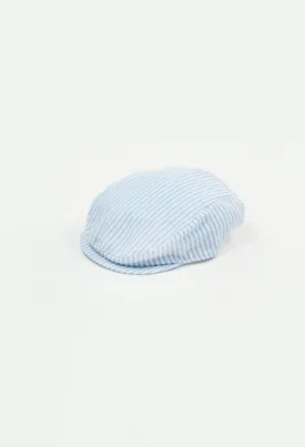 Boboli Poplin Cap- Blue Stripe