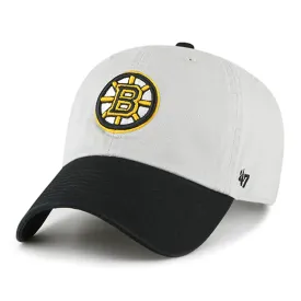 Boston Bruins Grey Two Tone '47 CLEAN UP NHL Snapback Cap by 47