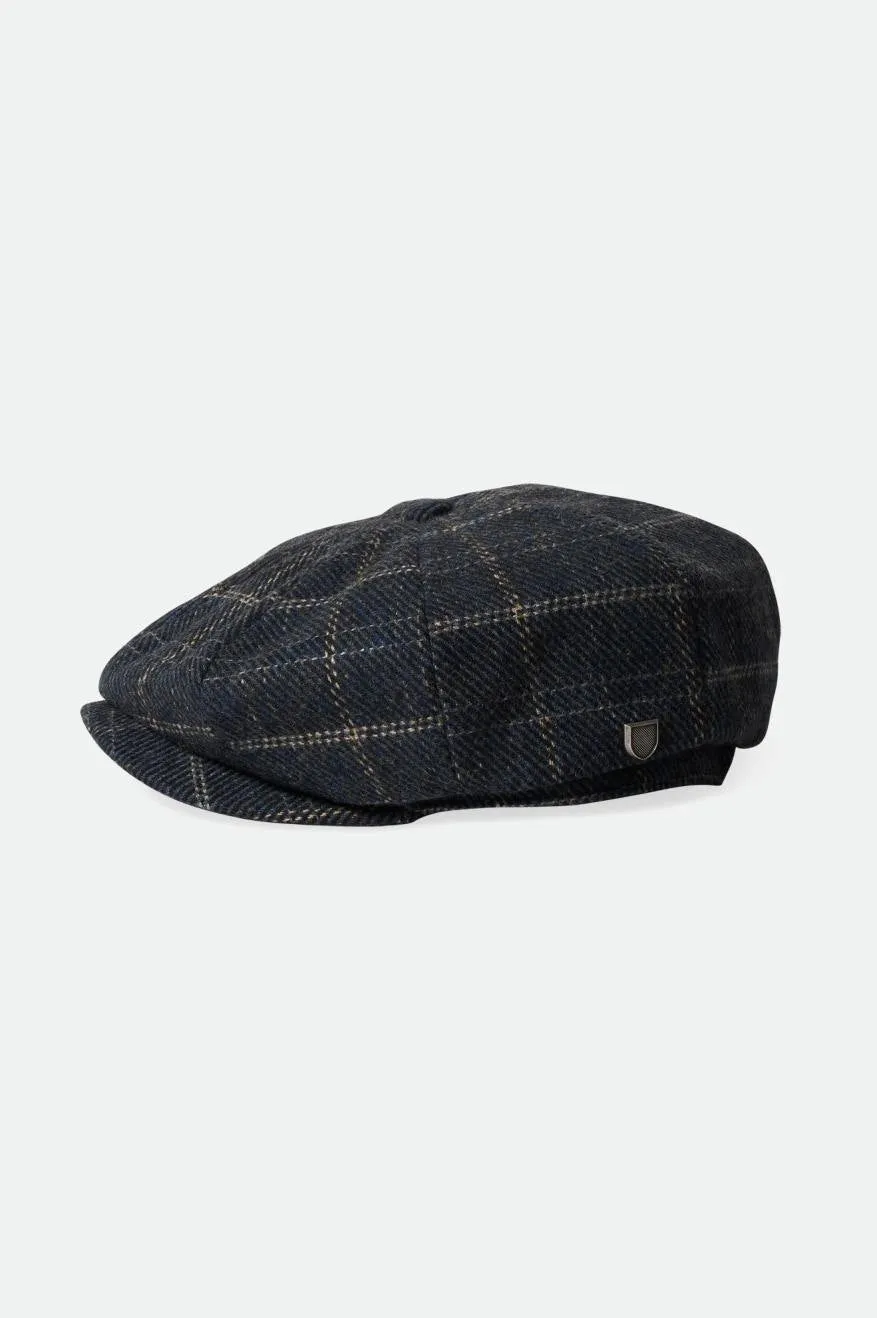 Brood Baggy Newsboy Cap - Navy/Black/Off White