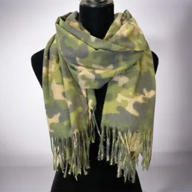 Camouflage Fringe Scarf