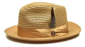 Caramel Fedora Braided Straw Hat