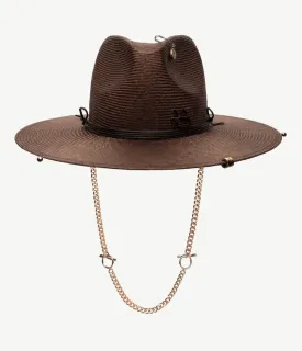 Chain Strap Fedora Hat