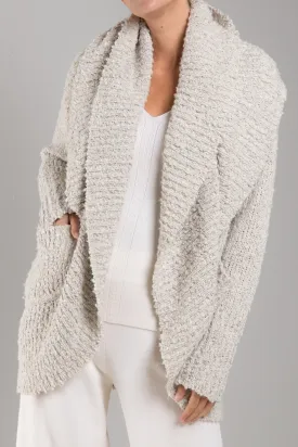 CHUNKY SHAWL COLLAR CARDIGAN