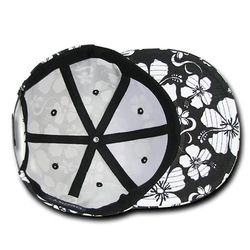 Decky 1065 Floral Flat Bill Snapback Hat