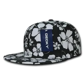 Decky 1065 Floral Flat Bill Snapback Hat