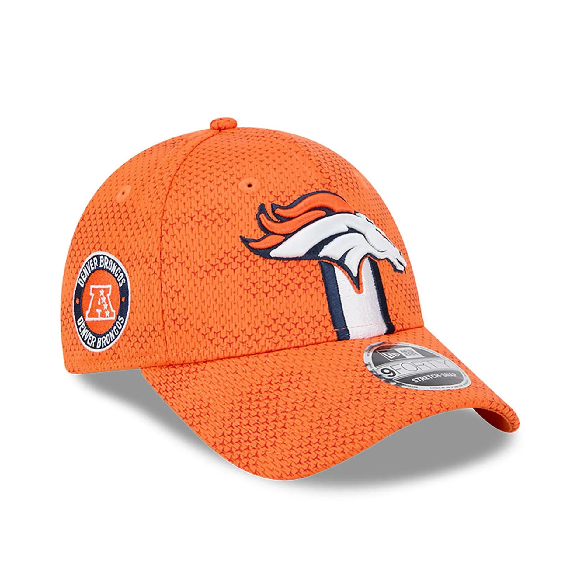 Denver Broncos NFL Sideline 2024 Orange 9FORTY Stretch Snap Cap