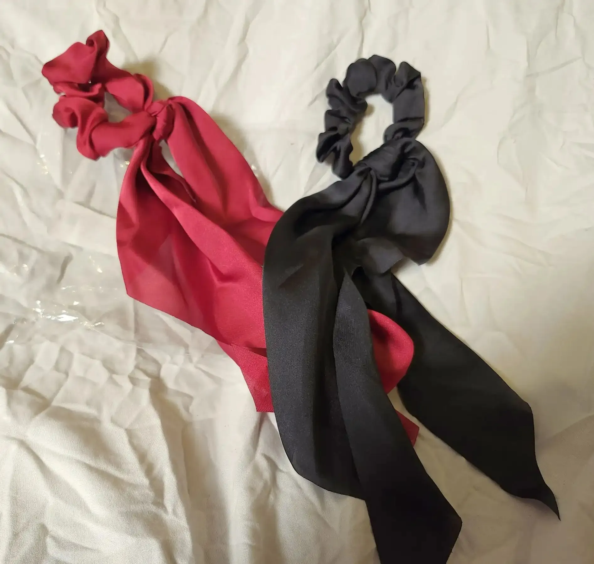 Hair Scrunchy With Scarf 2pk