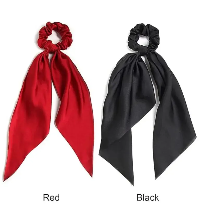 Hair Scrunchy With Scarf 2pk