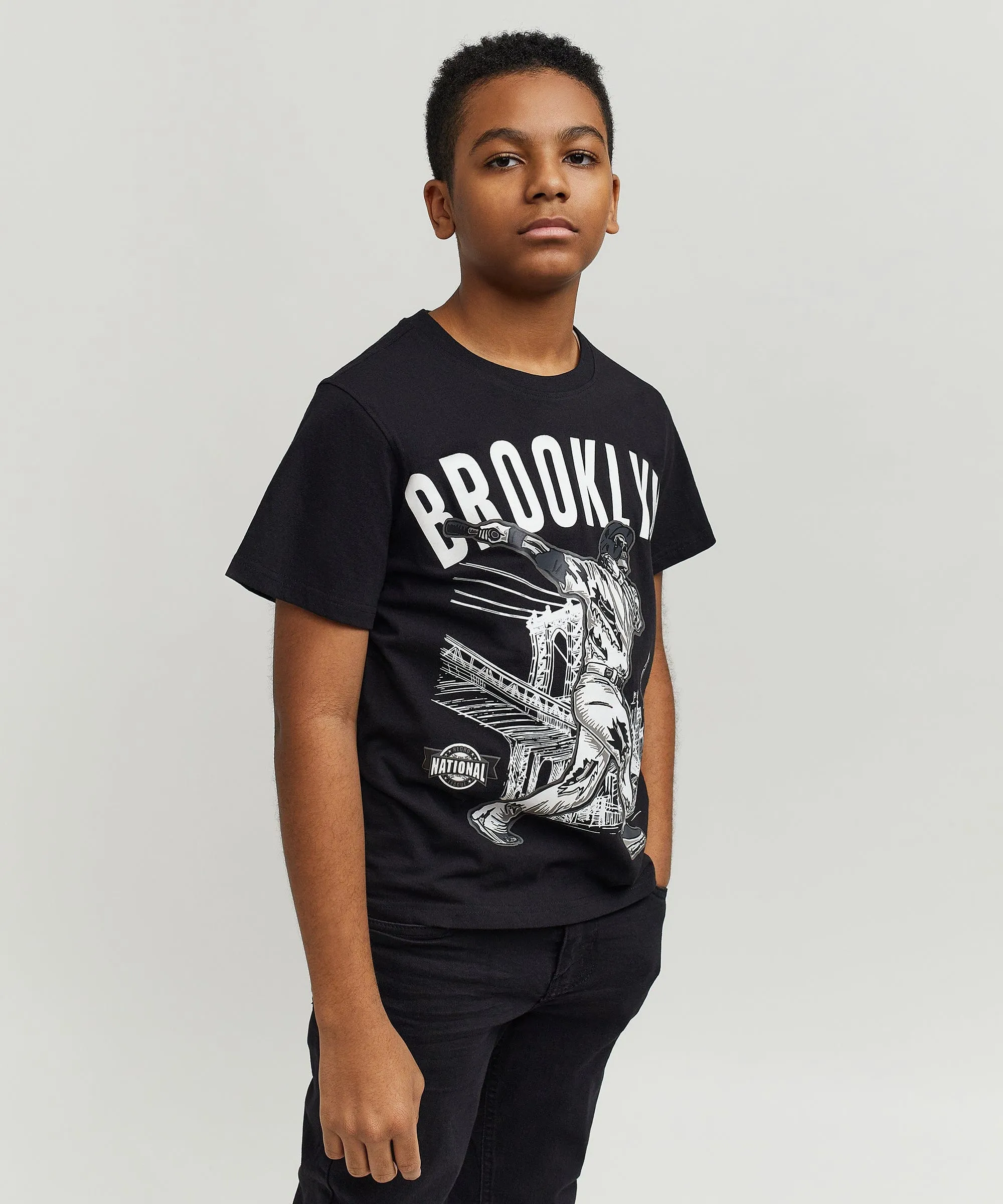 Kids NLBM Brooklyn Short Sleeve Tee - Black