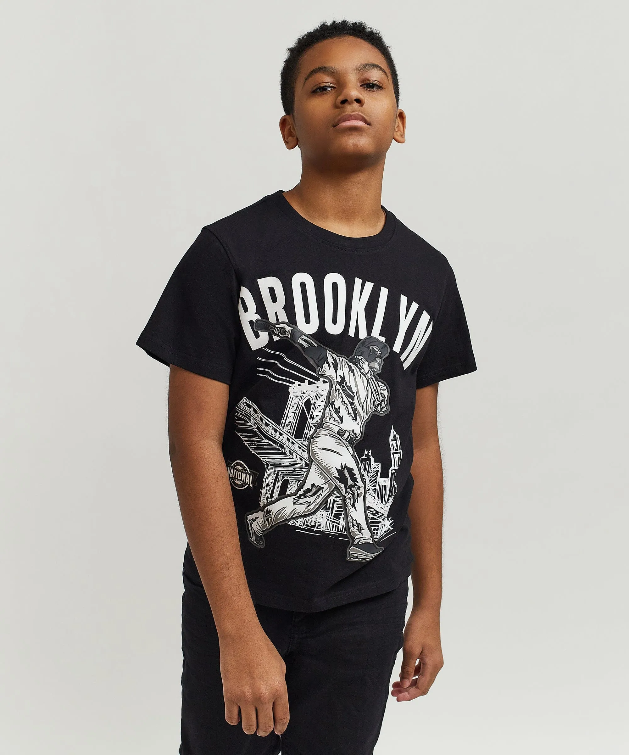 Kids NLBM Brooklyn Short Sleeve Tee - Black