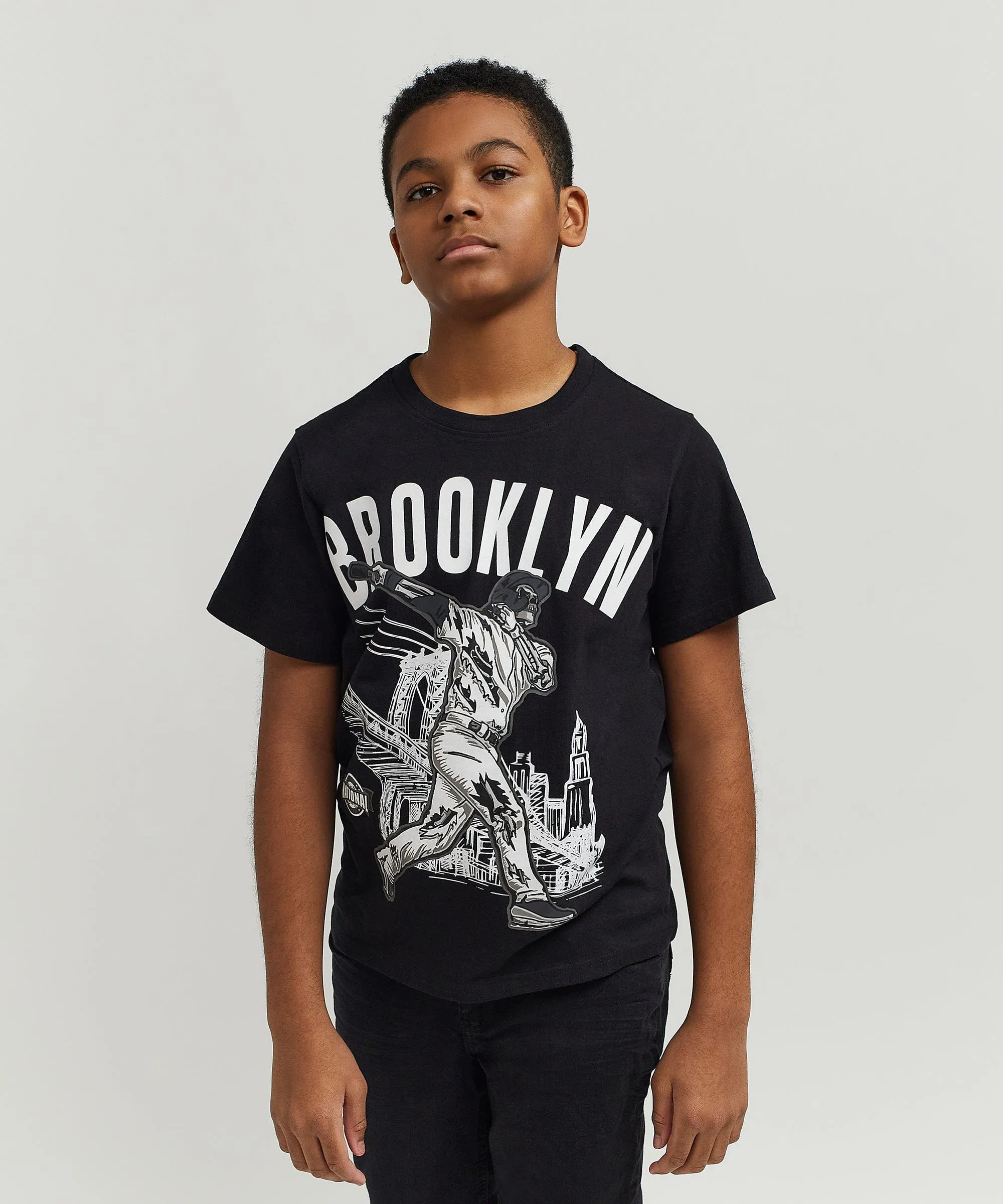 Kids NLBM Brooklyn Short Sleeve Tee - Black