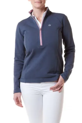 Ladies Breakwater Zip Nantucket Navy with Pink Trim