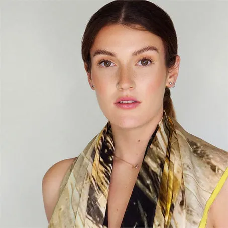 Large silk scarf - Moorland