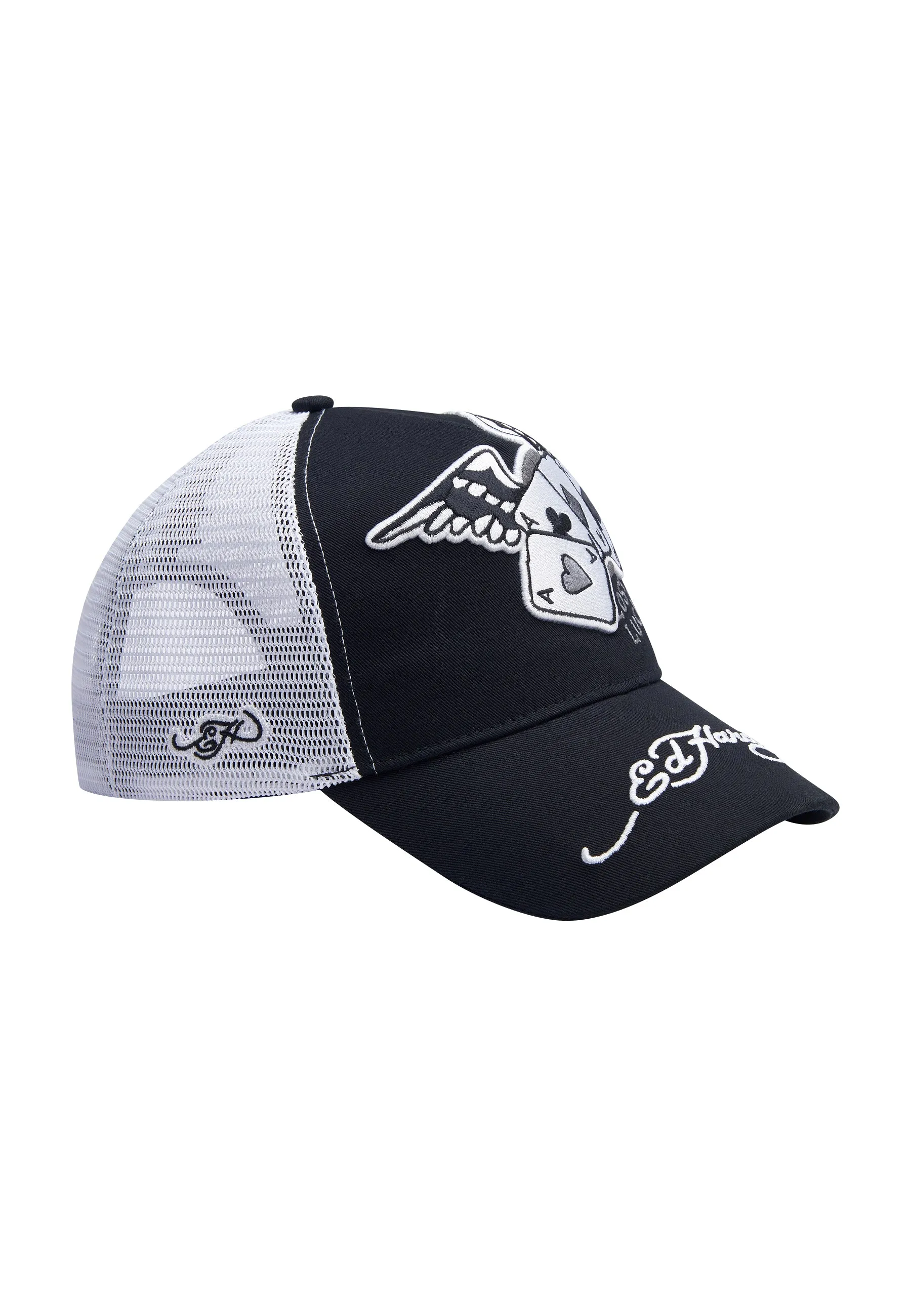 Lost-Luck Twill Front Mesh Trucker - Black/White