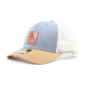 Low Profile Leather Patch Trucker