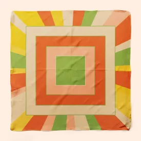 Melrose - Sunny, geometric square silk scarf