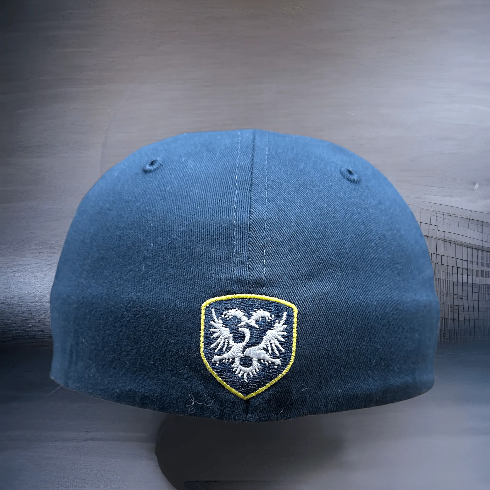 Navy Crest Fitted Dilligaf Hat