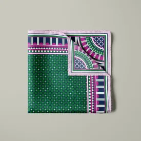 OXO Neckerchief / Pocket Square - Pink/Green