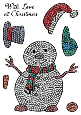 "Friendly Snowman" Crystal Art A6 Stamp Set