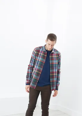 Riccardo Button-Up in Plaid Multi -UEB