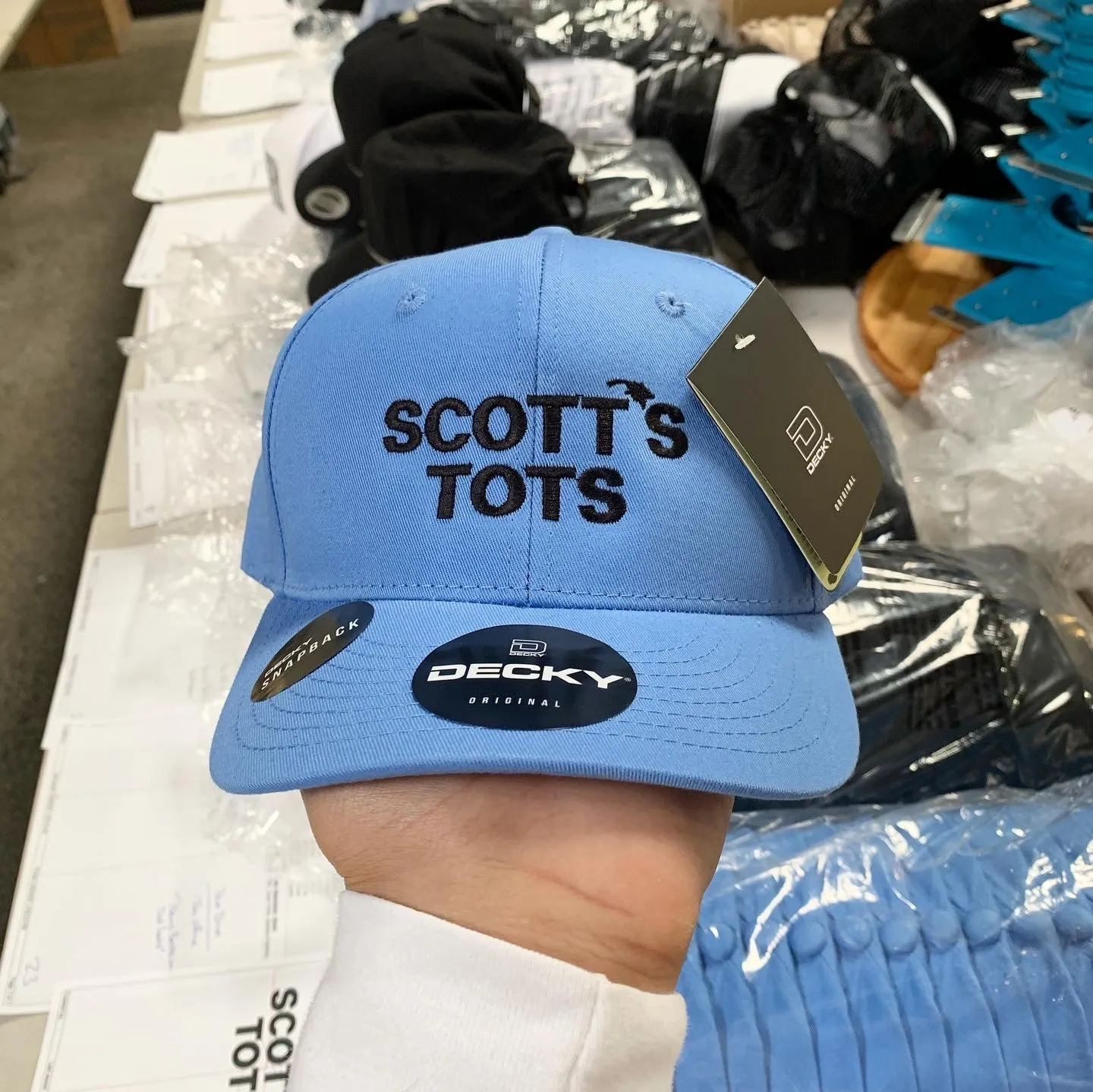 Scotts Tots - Premium Snapback Hat Baby Blue