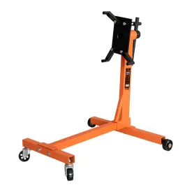 TMG Industrial 1000-lb Rotating Engine Stand, 4 Adjustable Arms, 360° Rotation, Fixed & Swivel Casters, TMG-AES10