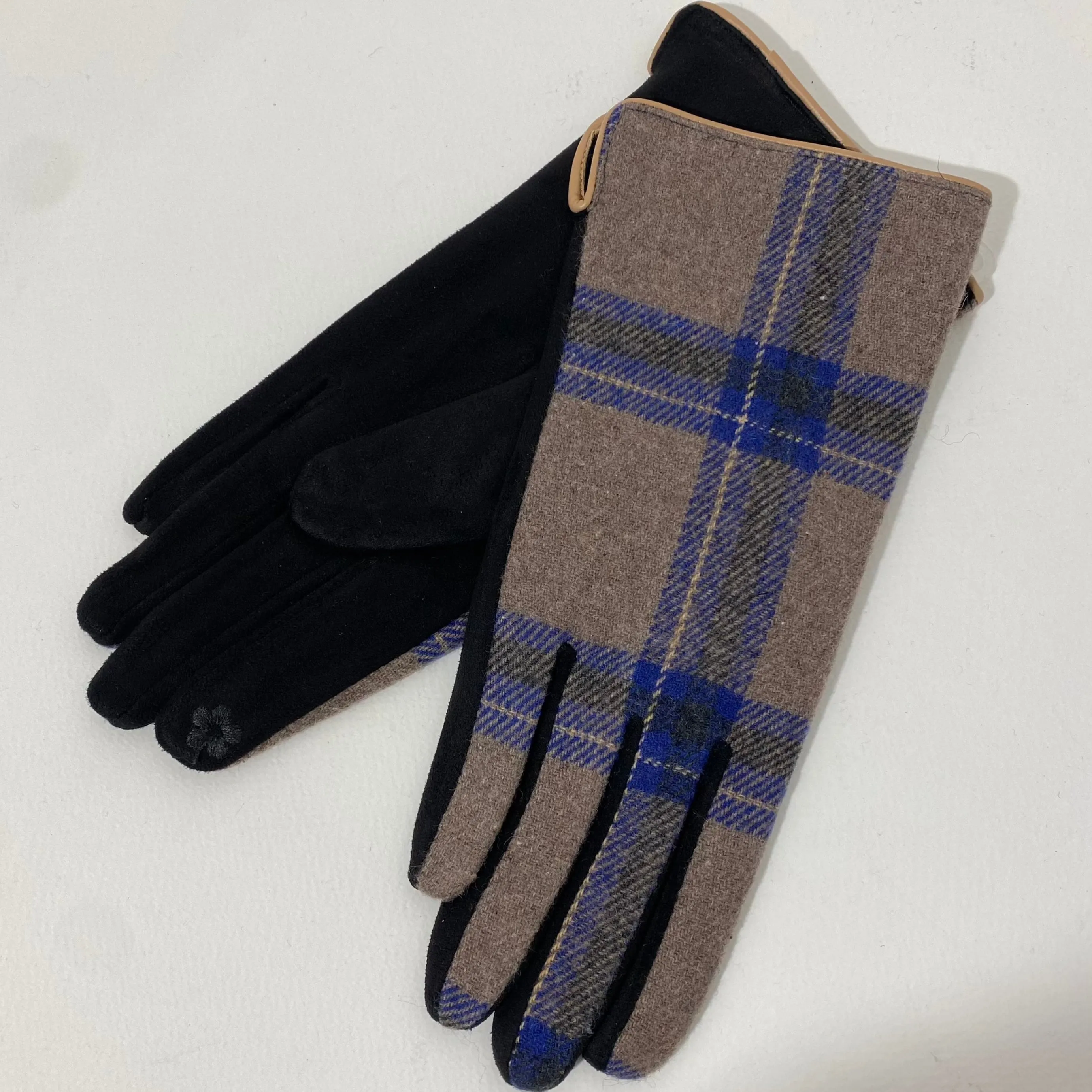 Winter Gloves - Grey Check