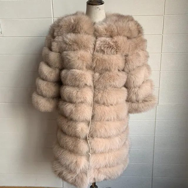 Women Natural Fur Coat Vest Jacket Sweater Winter Women Clothes