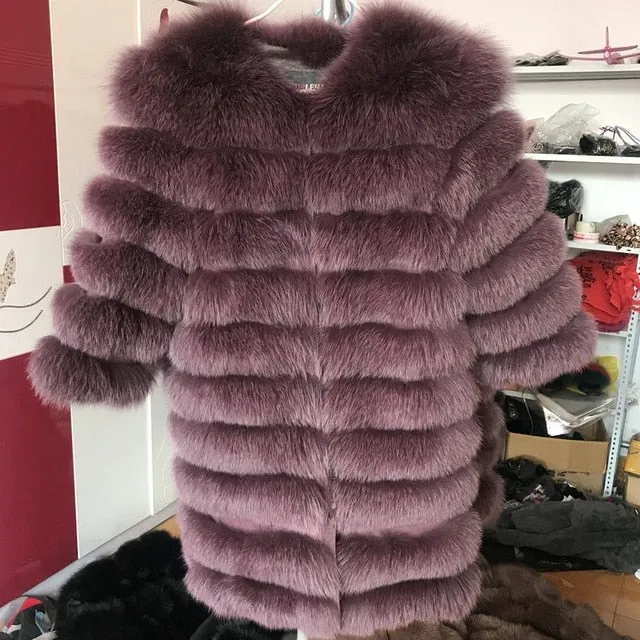 Women Natural Fur Coat Vest Jacket Sweater Winter Women Clothes