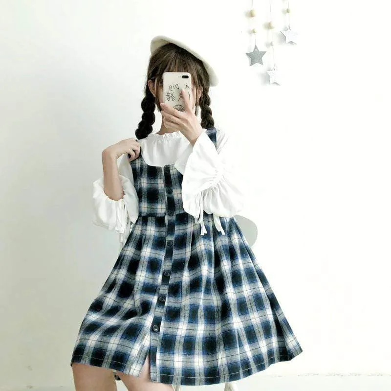 Women's A-line Plaid Dress